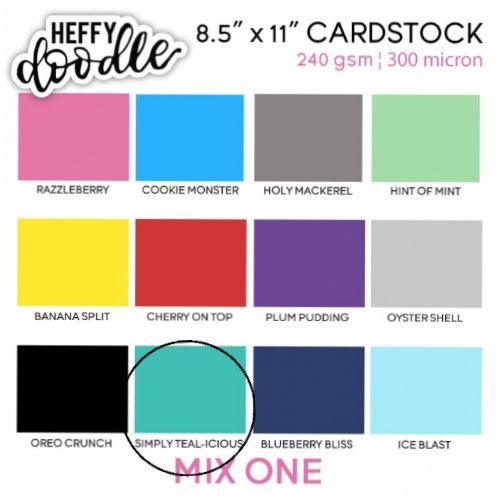 Simply Teal-icious Cardstock (5 pieces)
