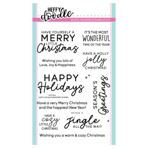 Happy Holidays Sentiment Stamps